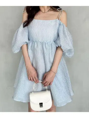 헤더 3way 자카드 미니 원피스