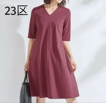 23구 컴팩트 분또 V넥 원피스 38