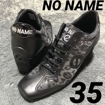 [ 새상품급 ] NO NAME 블랙 웨지솔 35 레오파드