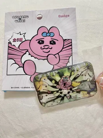 홍콩 한정판 빤쮸토끼 2D 배지 보르조이