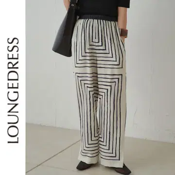 택 포함 새상품 Loungedress 시뇽 스퀘어 패널 이지 팬츠 S