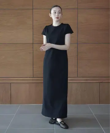 TWILL CAP SLEEVE I LINE DRESS