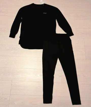 미사용 FILA 수륙양용 블랙 셋업