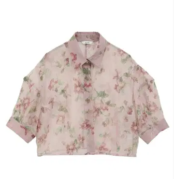 CLANE SHEER FLOWER SHORT SLEEVE SHIRT