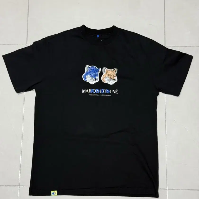 【Maison Kitsune×ADER ERROR】 半袖シャツ A1] Ader Error Maison Kitsune Double Fox Head Short Sleeve T