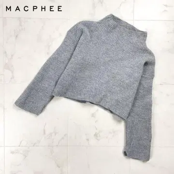 MACPHEE 알파카 혼방 하이넥 숏 기장 니트 사이즈 S*ED922