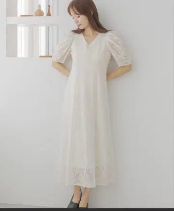 mysty woman 레이스 파워 숄더 원피스