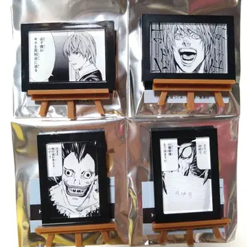 DEATH NOTE 야가미 라이토 류쿠 시계 부품 아트 프레임 4종 세트