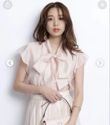 저스길리티 쁘띠 하트 보타이 블라우스 유락초 마루이 한정판