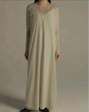 louren seethrough layered dress ivory M