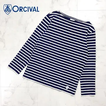 ORCIVAL 보트넥 보더 티셔츠 네이비 사이즈 1*ED910
