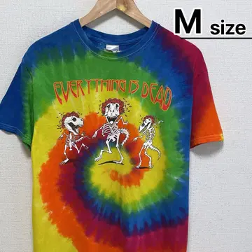 Grateful Dead 티셔츠 M 타이다이 패턴 공룡 밴드 GILDAN