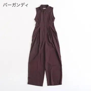Linen Sleeveless Combinaison 버건디 38