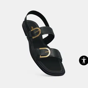 ZARA 블랙 더블 버클 샌들