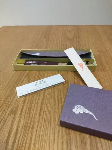 미사용 새상품 마이센도 원단 부채 및 주머니 소-52