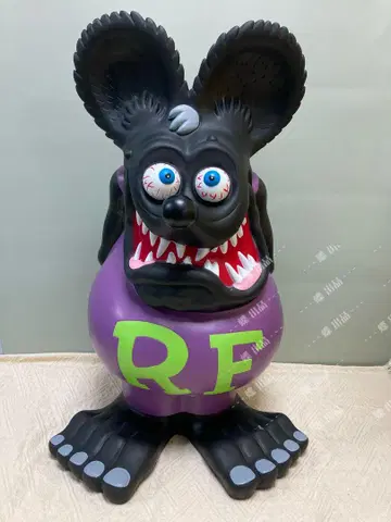 Rat Fink 피규어 랫 핀크 거대 저금통 퍼플 미사용 새상품