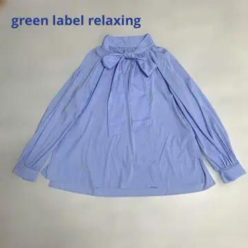 그린 라벨 릴랙싱 보타이 개더 블라우스 리본 25SS