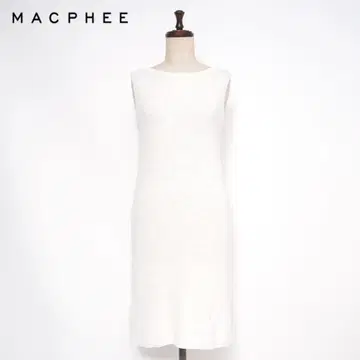 MACPHEE 코튼 리브 니트 원피스 화이트 사이즈 36*ED779