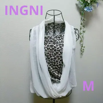 INGNI 레오파드 무늬 슬리브리스 M USED a0002