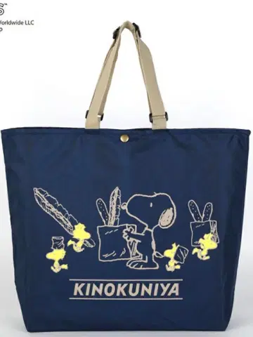 키이쿠노야 SNOOPY 조절 가능한 스트랩 백 네이비 미사용