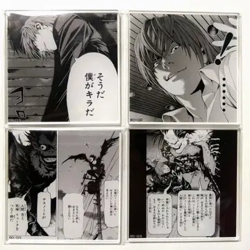 DEATH NOTE 야가미 라이토 류쿠 아크릴 코스터 4개 세트