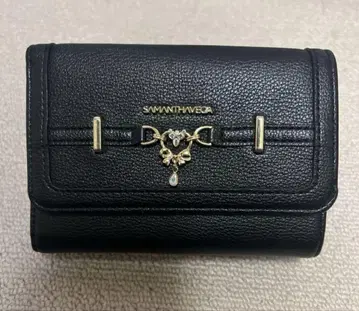SAMANTHAVEGA 사만사베가 하트 리본 모티브 지갑 블랙