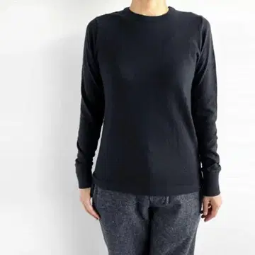 레어 n100 에누원핸드레드 다크 네이비 네이비 롱 티셔츠 긴팔