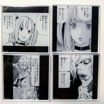 DEATH NOTE 아마네 미사 렘 시계 부품 아크릴 코스터 4세트
