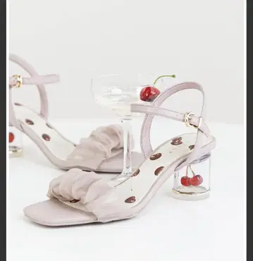 [ Cherry Collection ] 체리 힐 스트랩 샌들