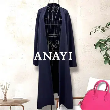 ANAYI 아나이 38 겉옷 롱 가디건풍 네이비 계열