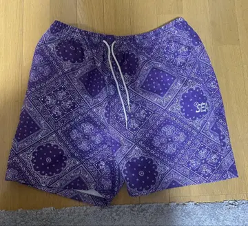 WIND AND SEA PAISLEY SHORT purple M 사이즈