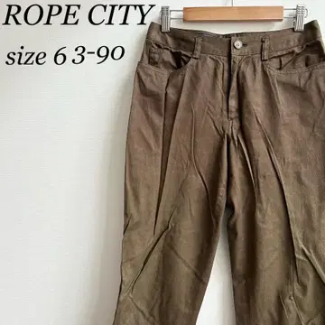 ROPE CITY 로페 (63-90) 브라운 여성용 스트레이트 팬츠
