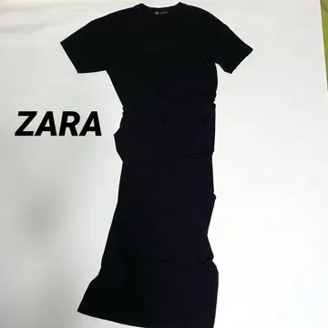 택 달린 새 상품 개더 디테일 미디 기장 원피스