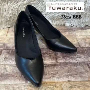 새상품급 fuwaraku 와이드 3E 방수 스틸레토 펌프스 23cm