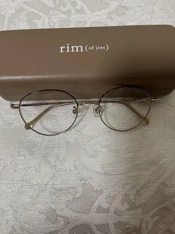 rim (of jins) 골드 라운드 안경