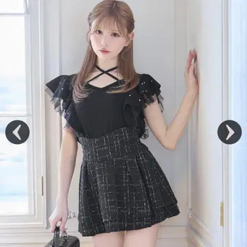 michellMacaron 미셸 마카롱 트위드 슬림 레그 스커트 XS