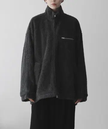 리메일 루즈 하이 지퍼 오버 보아 자켓 애쉬 그레이 M 사이즈