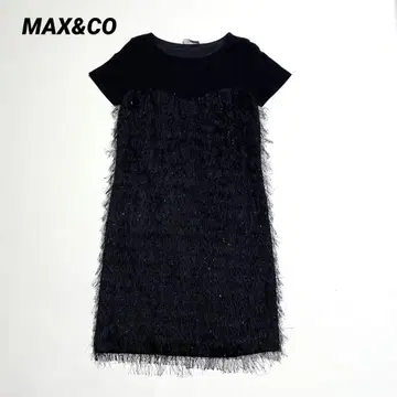 MAX&CO 무릎 기장 프린지 원피스 반팔 36