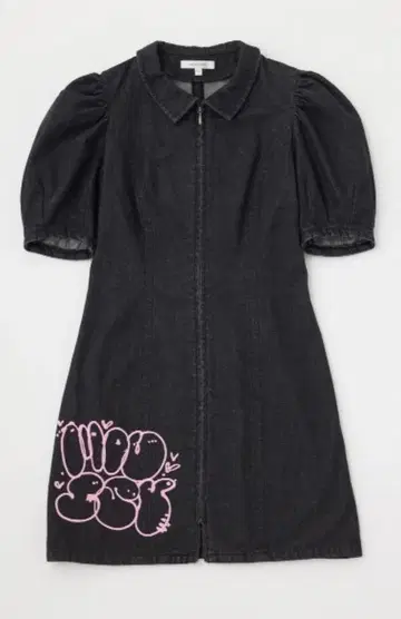 moussy 로고 데님 원피스