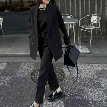 ok.soon 옥순 black set up suit 셋업
