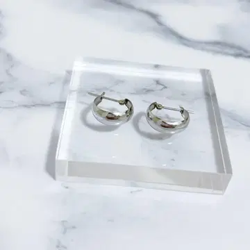 쿠미쿄쿠 주얼리 플래티넘 후프 귀걸이 kumikyoku jewelry