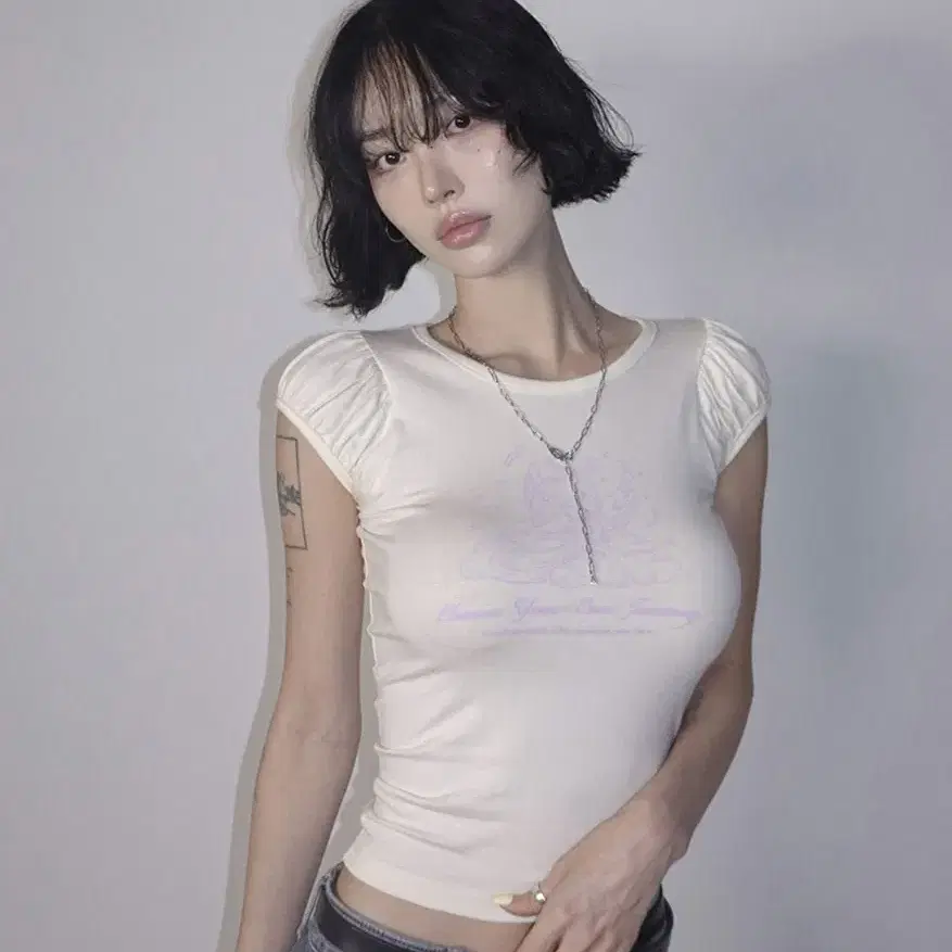 ★PALE JADE★ Angel Puff T PALE JADE | 페일제이드 Pale Jayde Angel Puff Tee Blue Green