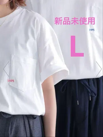 [WEB 한정판] SHIPS 로고 포켓 T셔츠 핑크