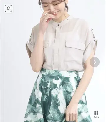 리플렉트 접촉 냉감 접이식 소매 탭이 있는 셔츠 그레이