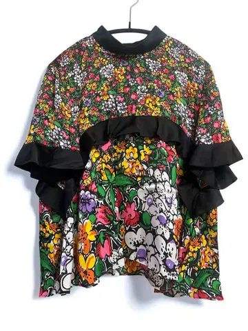 정품 sacai 꽃무늬 블라우스