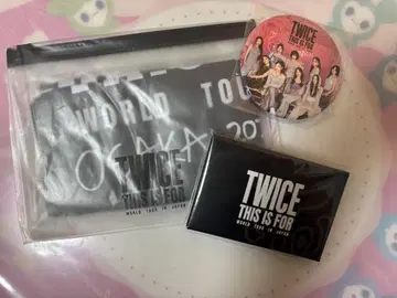 TWICE 업그레 특전 트레카 세트 캔뱃지 쿨 타월 세트