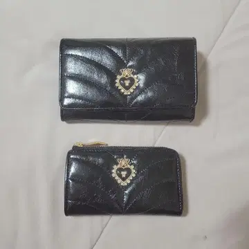 ANNA SUI 포와로 반지갑 키케이스 블랙