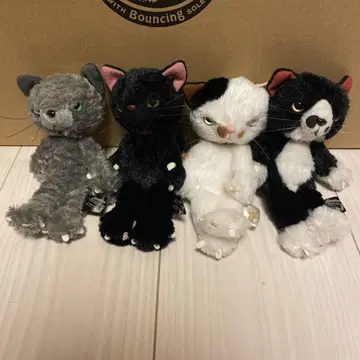 스크래치 봉제 인형 키링 4개
