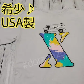 USA제 XLARGE 엑스라지 프린트 티셔츠 색스 블루 M