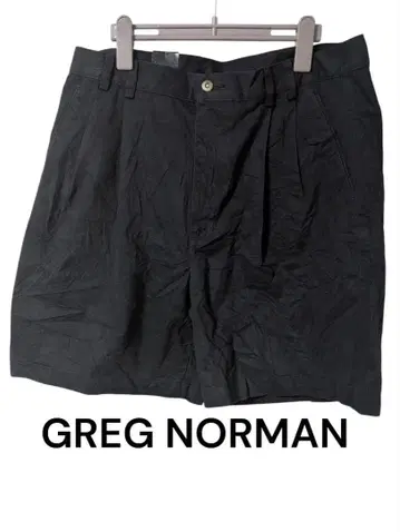 미사용 GREG NORMAN 블랙 숏 팬츠 투 턱 숏팬츠 34